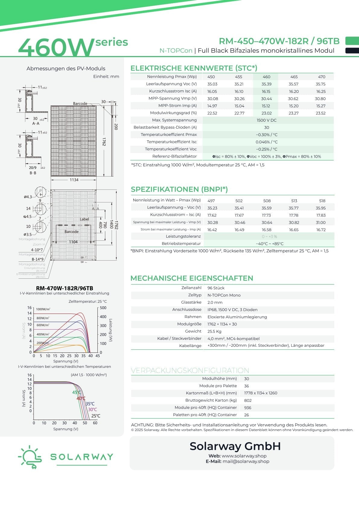 SOLARWAY Solaranlage Komplettset 11 kW | Deye 10 kW | Bifazial inkl. Montagesystem, App & WiFi