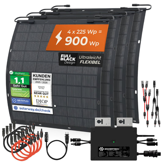 SOLARWAY Balkonkraftwerk 900 Watt Flex | Envertech EVT 800