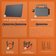 SOLARWAY Balkonkraftwerk 890 Watt | Hoymiles 800 Watt