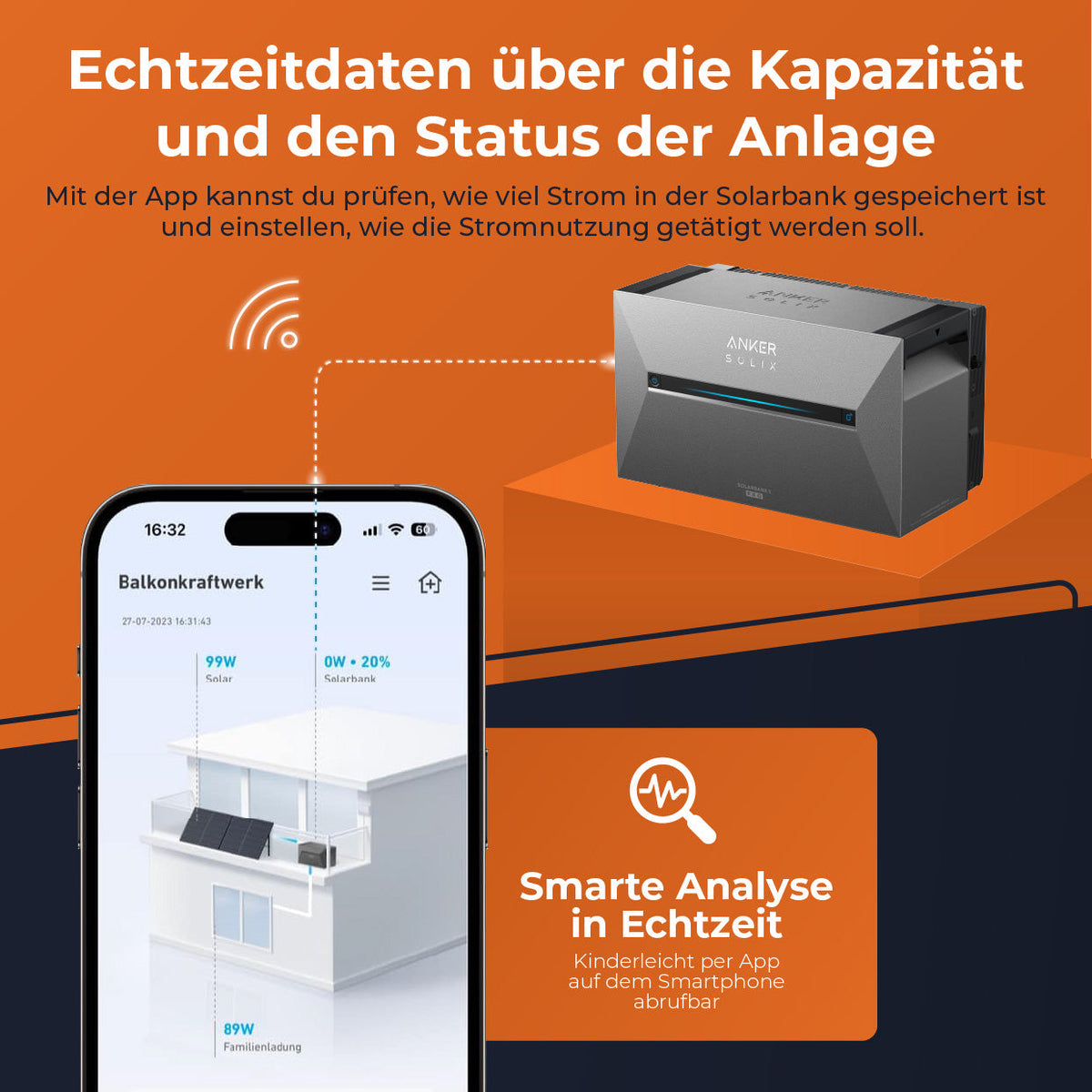 SOLARWAY Balkonkraftwerk 2000 Watt Pro | Anker SOLIX Solarbank 3 E2700 Pro 2,7 kWh Speicher