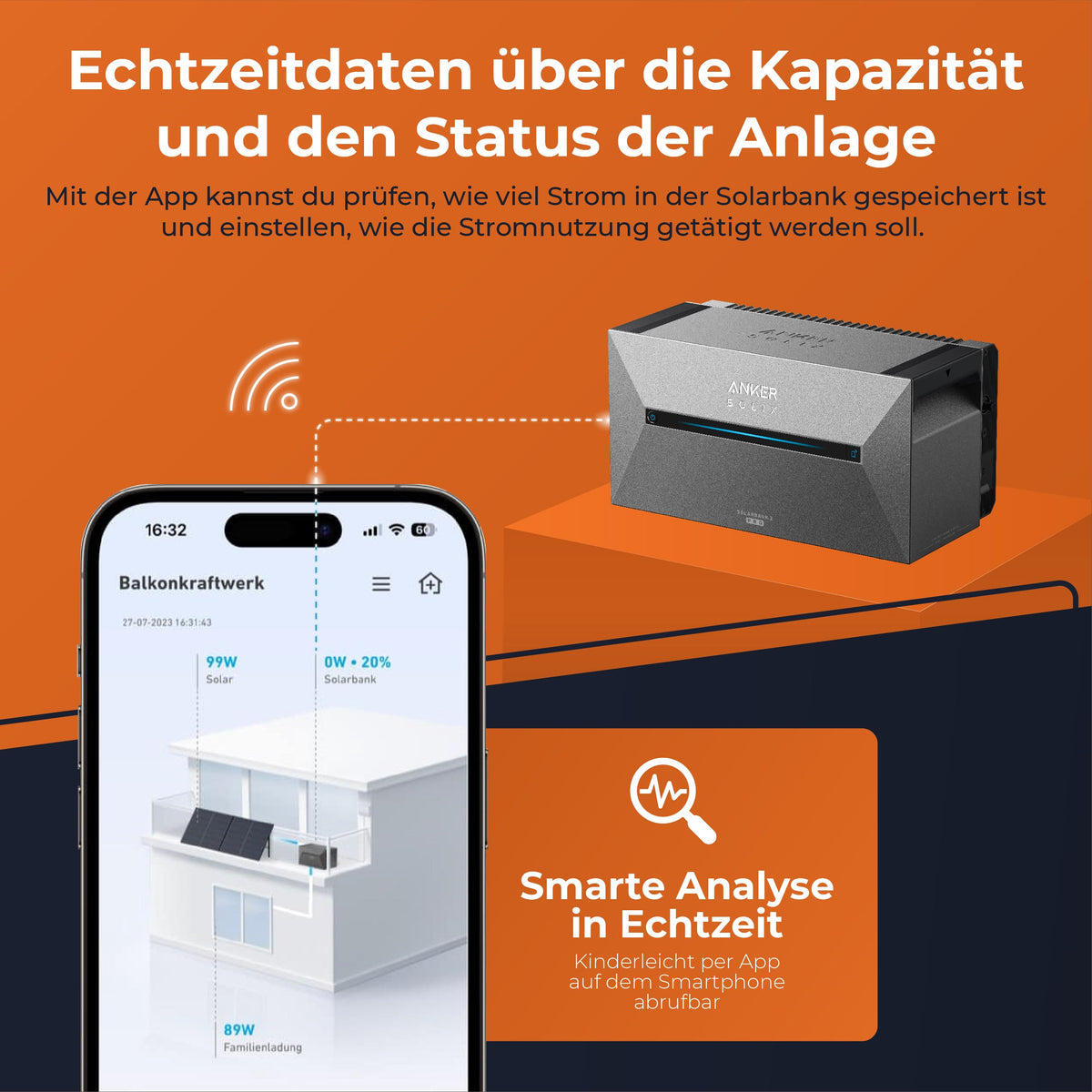 SOLARWAY Balkonkraftwerk 6 kWp | Anker SOLIX Solarbank MAX 7000 Wh Speicher