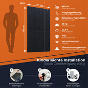 SOLARWAY Balkonkraftwerk 920 Watt | Hoymiles Hiflow 800