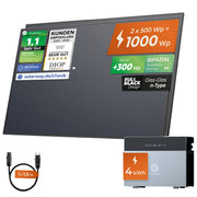 SOLARWAY Balkonkraftwerk 1000 Watt | Hoymiles HiBattery 4020 X