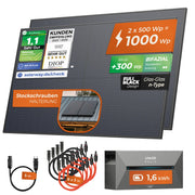 SOLARWAY Balkonkraftwerk 1000 Watt mit Anker Solarbank 2 – Produktansicht 4