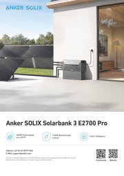 Anker SOLIX Solarbank 3 E2700 Pro | 2700 Wh Speicher