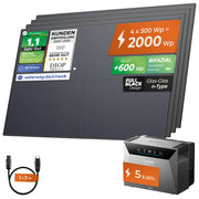 SOLARWAY Balkonkraftwerk 2000 Watt | Anker SOLIX Solarbank 4 Pro