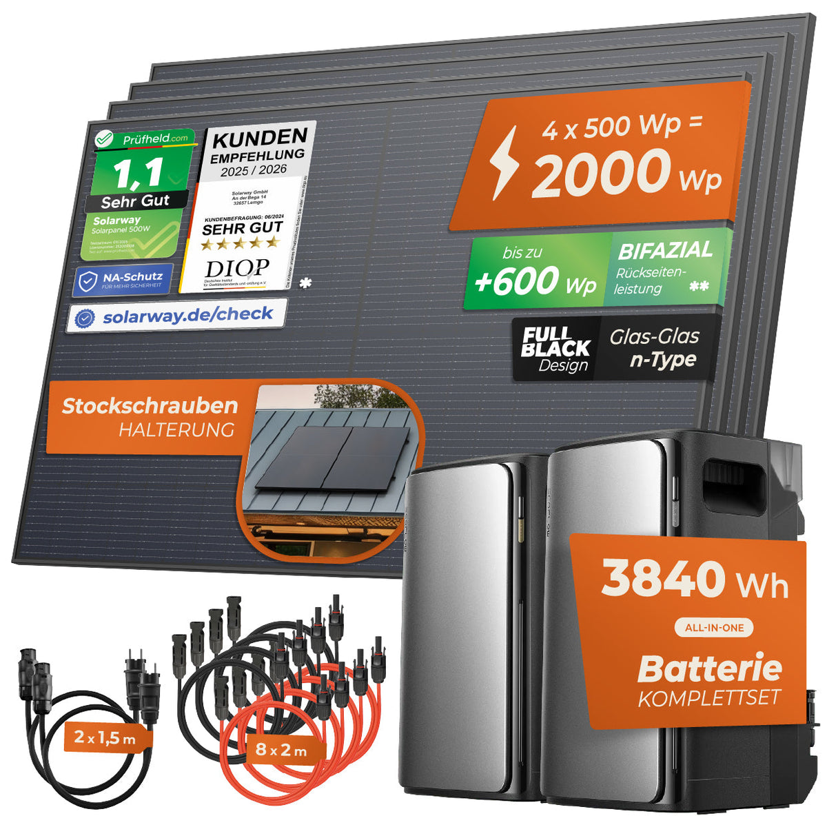 SOLARWAY Balkonkraftwerk 2000 Watt Duo mit EcoFlow STREAM Max – Produktansicht 15