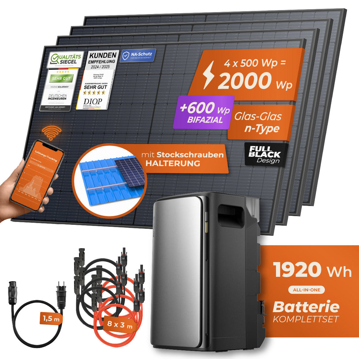 Balkonkraftwerk 2000 Watt Ultra mit EcoFlow STREAM Ultra Speicher – Produktansicht 14