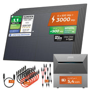 SOLARWAY Balkonkraftwerk 3000 Watt Pro mit Anker SOLIX Solarbank 3 E2700 Pro und 5,4 kWh Speicher