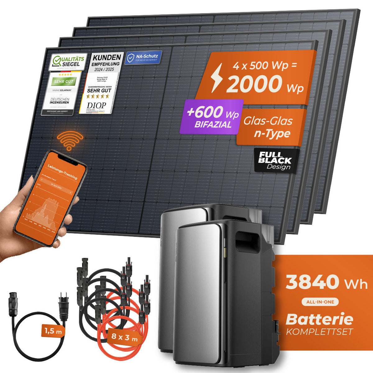 NTV-EXKLUSIV Balkonkraftwerk 2000 Watt Pro | EcoFlow STREAM Ultra 1920 Wh Batterie + EcoFlow STREAM AC Pro