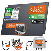 SOLARWAY Balkonkraftwerk 890 Watt mit EcoFlow Wechselrichter – Produktansicht 13