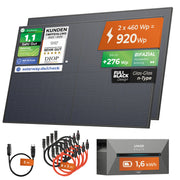 SOLARWAY Balkonkraftwerk 920 Watt | Anker SOLIX Solarbank 2