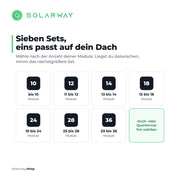 Clenergy PV-ezRack SolarRoof Pro 2.0 Unterkonstruktion | Schrägdach mit Ziegeln | schwarz eloxiert