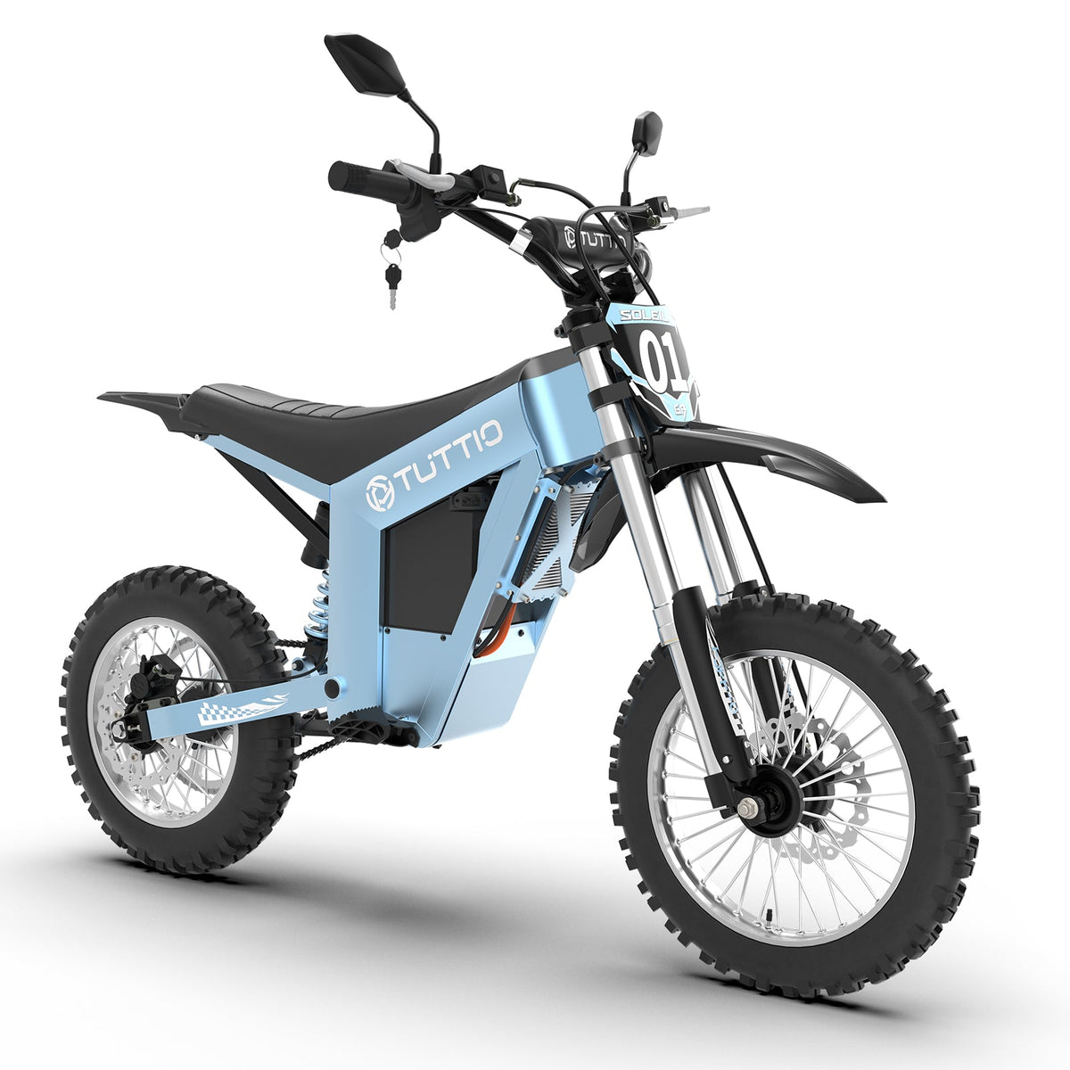 Tuttio Soleil01 GB Electric Dirt Bike with Rearview Mirrors
