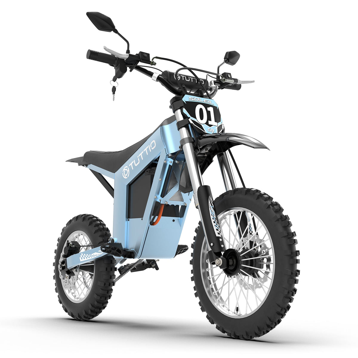 Tuttio Soleil01 GB Electric Dirt Bike with Rearview Mirrors