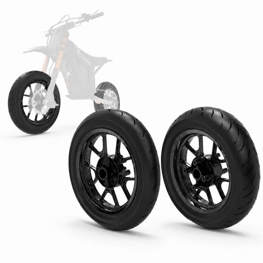 Tuttio Soleil01 Ebike 12" Supermoto Wheelset Kit with Street Tires & Rims